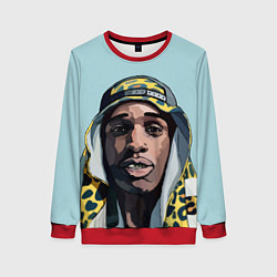 Свитшот женский ASAP Rocky: Far East, цвет: 3D-красный