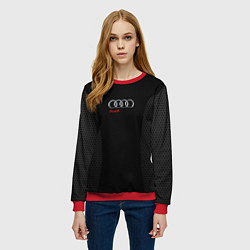 Свитшот женский Audi Carbon, цвет: 3D-красный — фото 2