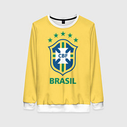 Свитшот женский Brazil Team, цвет: 3D-белый