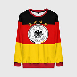 Свитшот женский Немецкий футбол, цвет: 3D-красный