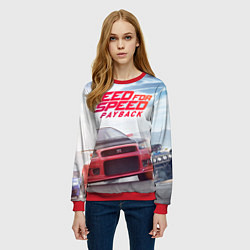 Свитшот женский Need for Speed: Payback, цвет: 3D-красный — фото 2