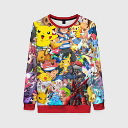 Свитшот женский Pokemon Bombing, цвет: 3D-красный