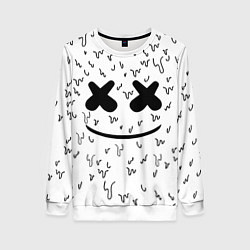 Свитшот женский Marshmello: Liquid Face, цвет: 3D-белый