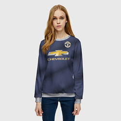 Свитшот женский Manchester United away 18-19, цвет: 3D-меланж — фото 2