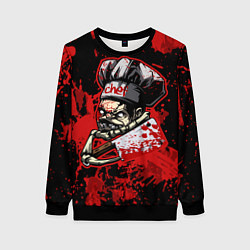 Свитшот женский Pudge Chef, цвет: 3D-черный