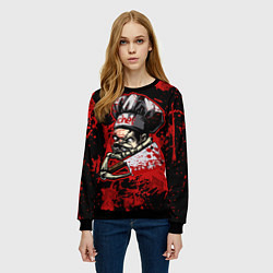 Свитшот женский Pudge Chef, цвет: 3D-черный — фото 2