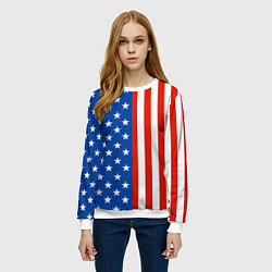 Свитшот женский American Patriot, цвет: 3D-белый — фото 2
