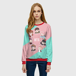 Свитшот женский BTS Boys, цвет: 3D-красный — фото 2