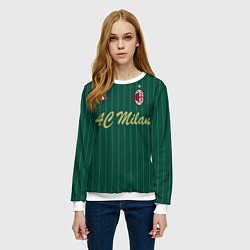 Свитшот женский AC Milan: Green Form, цвет: 3D-белый — фото 2