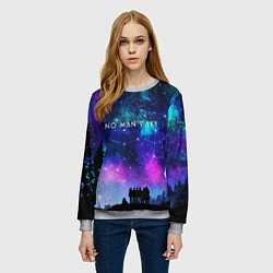 Свитшот женский No Man's Sky: Space Vision, цвет: 3D-меланж — фото 2