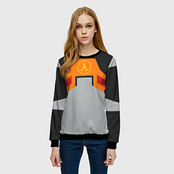 Свитшот женский Гордон Фримен, цвет: 3D-черный — фото 2