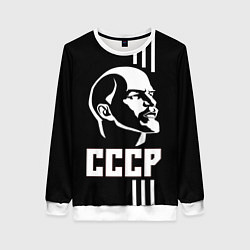 Свитшот женский СССР Ленин, цвет: 3D-белый