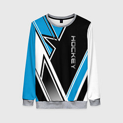 Женский свитшот Hockey black blue white