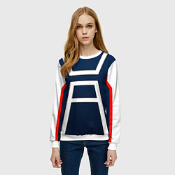 Свитшот женский Моя геройская академия -КОСТЮМ, цвет: 3D-белый — фото 2