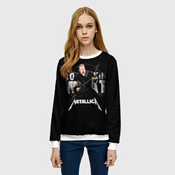 Свитшот женский Metallica black, цвет: 3D-белый — фото 2