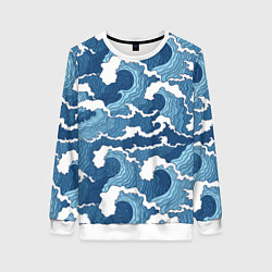 Женский свитшот Морские волны графика