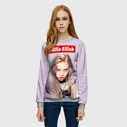 Свитшот женский Billie Eilish: Bored, цвет: 3D-меланж — фото 2