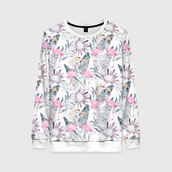 Женский свитшот Тропические фламинго
