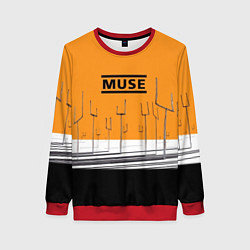 Свитшот женский Muse: Orange Mood, цвет: 3D-красный