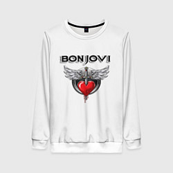 Свитшот женский Bon Jovi, цвет: 3D-белый