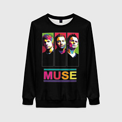 Свитшот женский Muse pop-art, цвет: 3D-черный