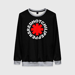 Свитшот женский Red Hot chili peppers logo on black, цвет: 3D-меланж
