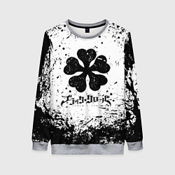 Свитшот женский ЧЁРНЫЙ КЛЕВЕР, цвет: 3D-меланж