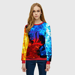 Свитшот женский L letter fire, цвет: 3D-красный — фото 2