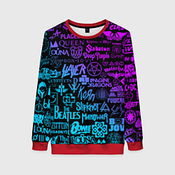 Женский свитшот ЛОГОТИПЫ РОК ГРУПП