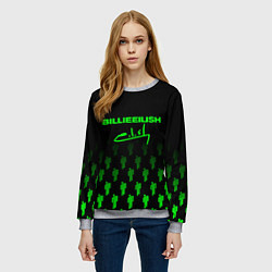 Свитшот женский Billie Eilish: Green & Black Autograph, цвет: 3D-меланж — фото 2