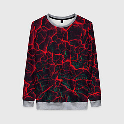 Женский свитшот Молнии красные абстрактные