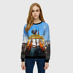 Свитшот женский PUBG, цвет: 3D-черный — фото 2