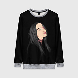 Свитшот женский Billie Eilish: Black Style, цвет: 3D-меланж