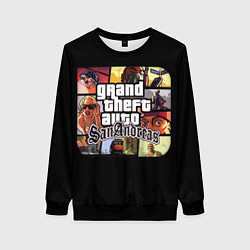 Свитшот женский GTA SA, цвет: 3D-черный