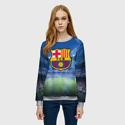 Свитшот женский FC Barcelona, цвет: 3D-меланж — фото 2