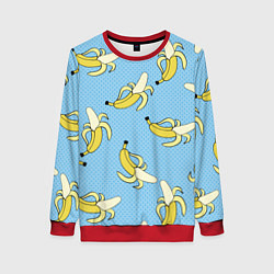 Свитшот женский Banana art, цвет: 3D-красный