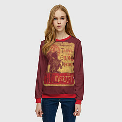 Свитшот женский Cthulhu, цвет: 3D-красный — фото 2