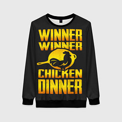 Свитшот женский Winner Chicken Dinner, цвет: 3D-черный