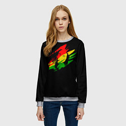 Свитшот женский Боб Марли, цвет: 3D-меланж — фото 2