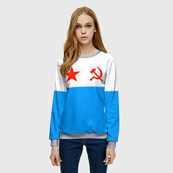 Свитшот женский ВМФ СССР, цвет: 3D-меланж — фото 2