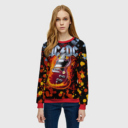 Свитшот женский ACDC, цвет: 3D-красный — фото 2