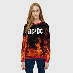 Свитшот женский AC DC, цвет: 3D-красный — фото 2