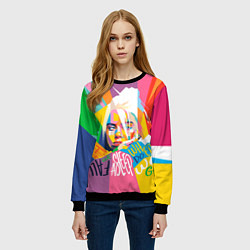 Свитшот женский BILLIE EILISH, цвет: 3D-черный — фото 2