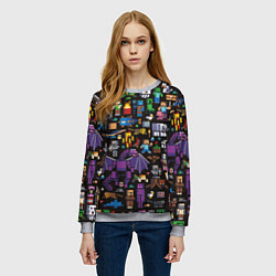 Свитшот женский MINECRAFT, цвет: 3D-меланж — фото 2