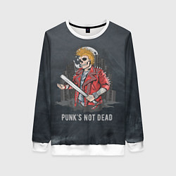 Свитшот женский Punk??s Not Dead, цвет: 3D-белый