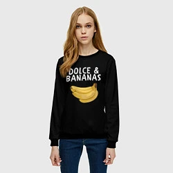 Свитшот женский Dolce and Bananas, цвет: 3D-черный — фото 2