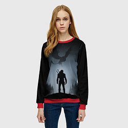 Свитшот женский ВЕДЬМАК, цвет: 3D-красный — фото 2