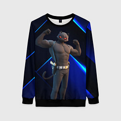 Свитшот женский Fortnite Meowscles Shadow, цвет: 3D-черный