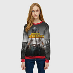 Свитшот женский PUBG, цвет: 3D-красный — фото 2