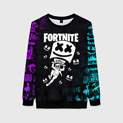 Свитшот женский Fortnite x Marshmello x Games, цвет: 3D-черный